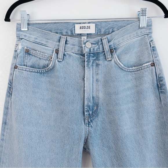Agolde Mia Straight Leg Light Wash Jeans - Picture 5 of 12
